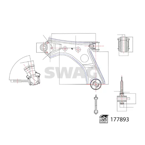 Rameno zavesenia kolies 33 10 4356 /SWAG/ - obr. 1