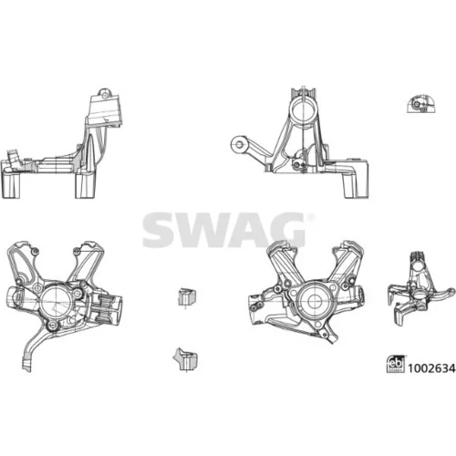 Čap nápravy zavesenia kolies SWAG 33 11 4292