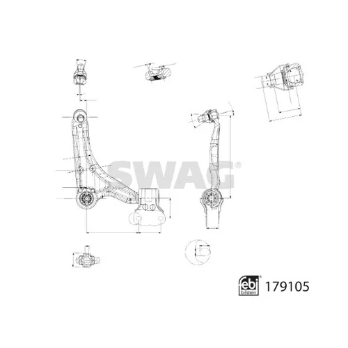 Rameno zavesenia kolies 33 10 4801 /SWAG/ - obr. 1