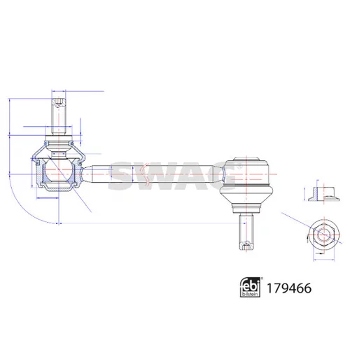 Tyč/Vzpera stabilizátora 33 10 4920 /SWAG/ - obr. 1