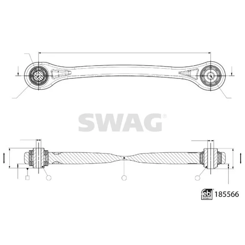 Rameno zavesenia kolies SWAG 33 10 9977