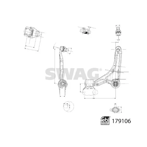 Rameno zavesenia kolies 33 10 4802 /SWAG/ - obr. 1