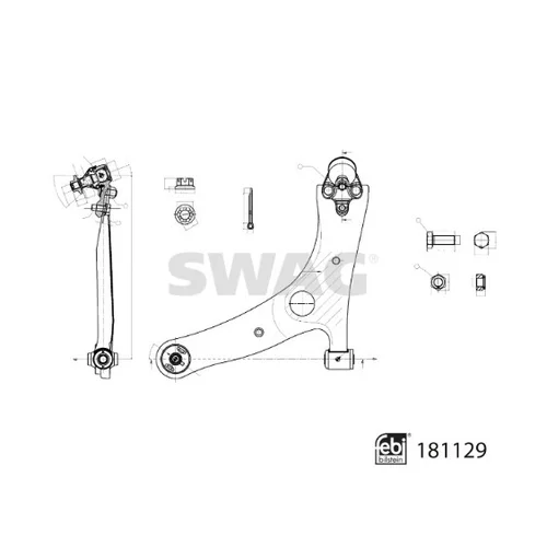 Rameno zavesenia kolies SWAG 33 10 8130