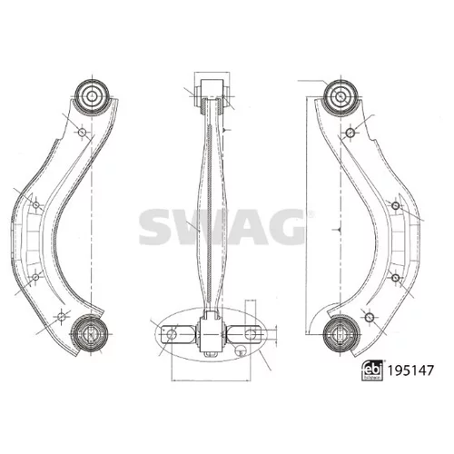 Rameno zavesenia kolies SWAG 33 11 1956