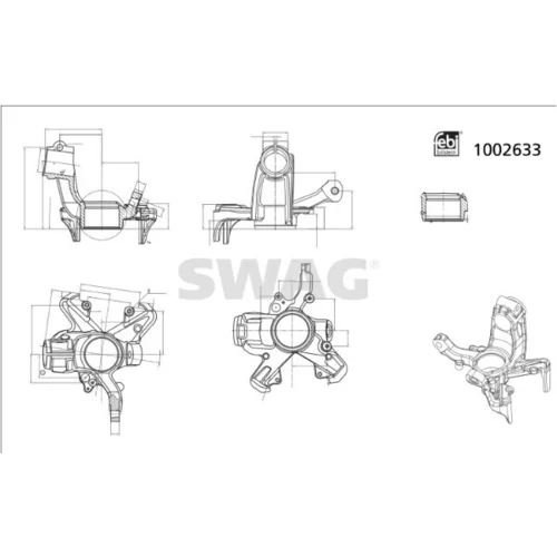 Čap nápravy zavesenia kolies SWAG 33 11 4291