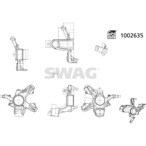 Čap nápravy zavesenia kolies SWAG 33 11 4293