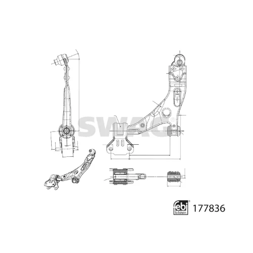Rameno zavesenia kolies 33 10 4322 /SWAG/ - obr. 1