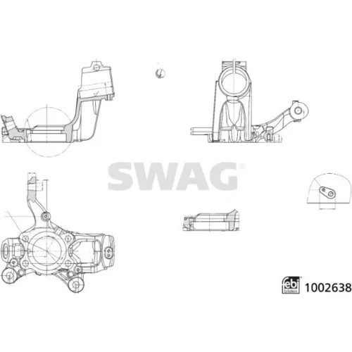 Čap nápravy zavesenia kolies SWAG 33 11 4296
