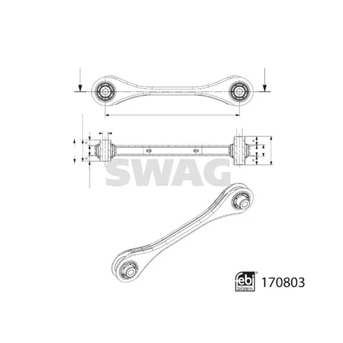 Rameno zavesenia kolies SWAG 33 10 0557