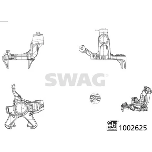 Čap nápravy zavesenia kolies SWAG 33 11 4284