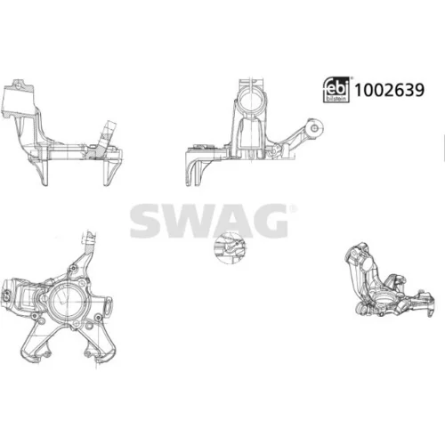 Čap nápravy zavesenia kolies SWAG 33 11 4297