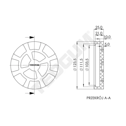 Podpera, pojazdný zdvihák TED52370 /TEDGUM/ - obr. 3