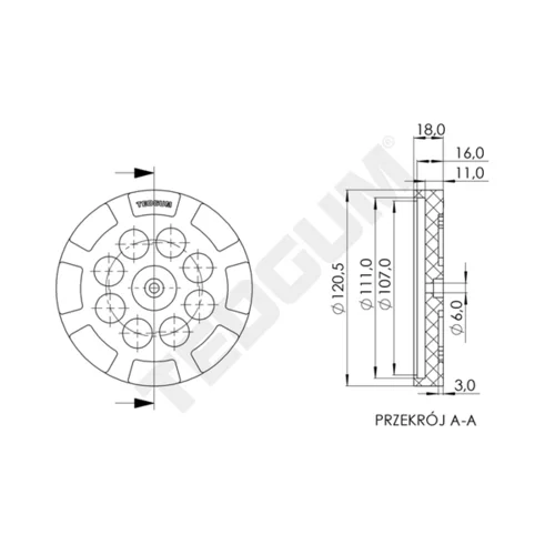 Podpera, pojazdný zdvihák TED38409 /TEDGUM/ - obr. 3