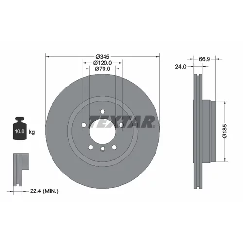 Sada bŕzd, Kotúčová brzda 2373001-1232-00 /TEXTAR/ - obr. 2