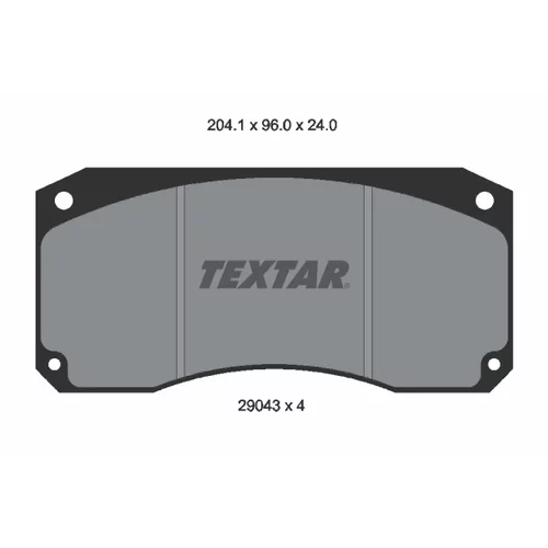 Sada brzdových platničiek kotúčovej brzdy 2904303 /TEXTAR/ - obr. 1