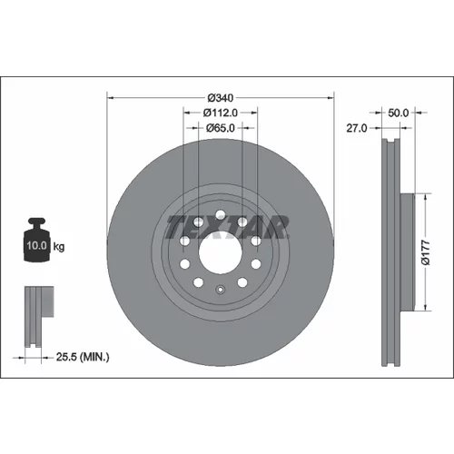 Sada bŕzd, Kotúčová brzda 2641601-3374-00 /TEXTAR/ - obr. 2