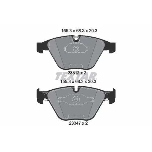 Sada brzdových platničiek kotúčovej brzdy TEXTAR 2331281
