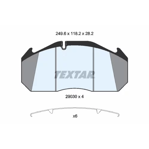 Sada brzdových platničiek kotúčovej brzdy 2903009 /TEXTAR/ - obr. 1