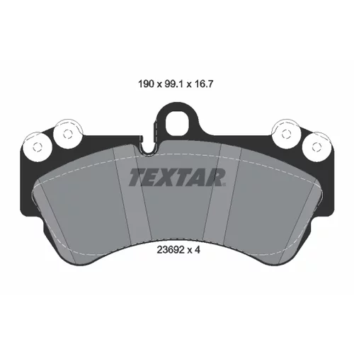 Sada brzdových platničiek kotúčovej brzdy 2369202 /TEXTAR/