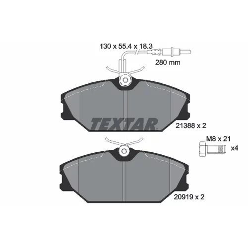 Sada bŕzd, Kotúčová brzda 2138802-0648-00 /TEXTAR/ - obr. 1