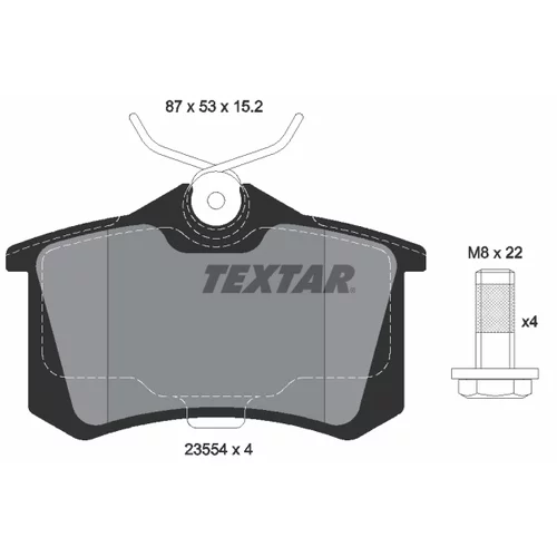 Sada brzdových platničiek kotúčovej brzdy TEXTAR 2355482