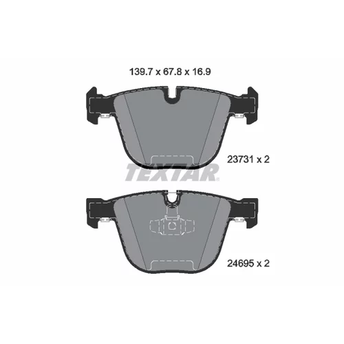 Sada brzdových platničiek kotúčovej brzdy 2373101 /TEXTAR/ - obr. 1