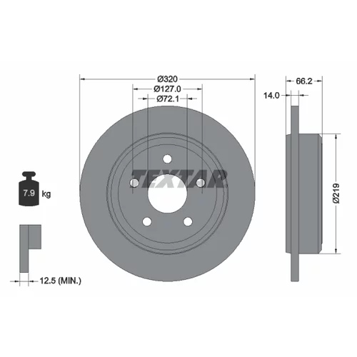 Sada bŕzd, Kotúčová brzda 2425801-1774-00 /TEXTAR/ - obr. 2
