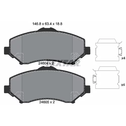 Sada bŕzd, Kotúčová brzda 2460401-2788-00 /TEXTAR/ - obr. 1