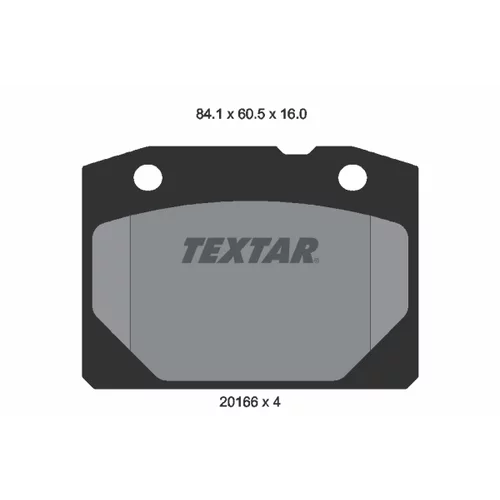 Sada brzdových platničiek kotúčovej brzdy TEXTAR 2016603