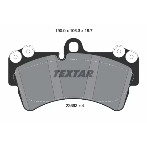 Sada brzdových platničiek kotúčovej brzdy 2369381 /TEXTAR/
