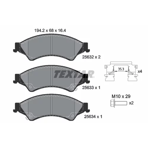 Sada bŕzd, Kotúčová brzda 2563201-2534-00 /TEXTAR/ - obr. 1
