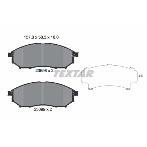 Sada bŕzd, Kotúčová brzda 2369801-1624-00 /TEXTAR/ - obr. 1