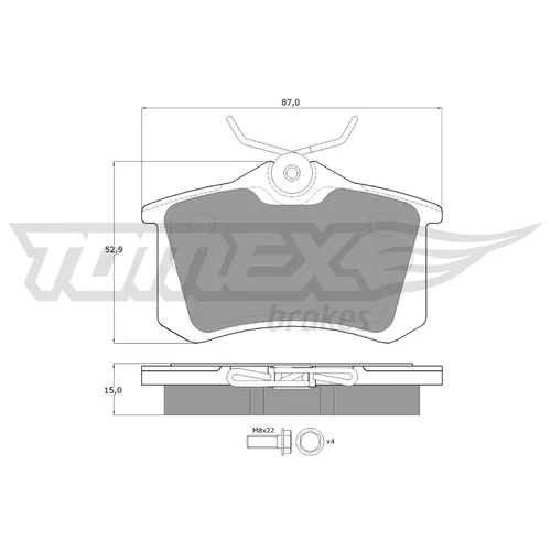Sada brzdových platničiek kotúčovej brzdy TOMEX Brakes TX 10-78