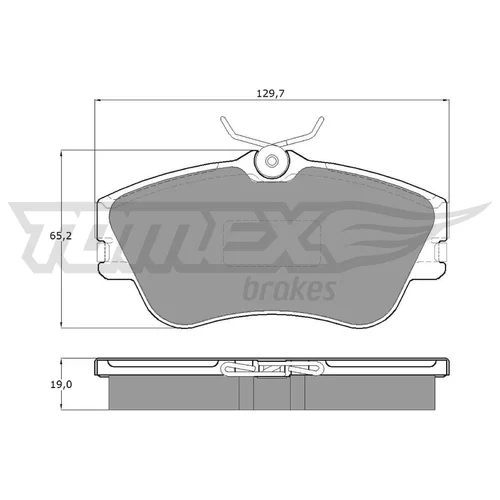 Sada brzdových platničiek kotúčovej brzdy TOMEX Brakes TX 11-82