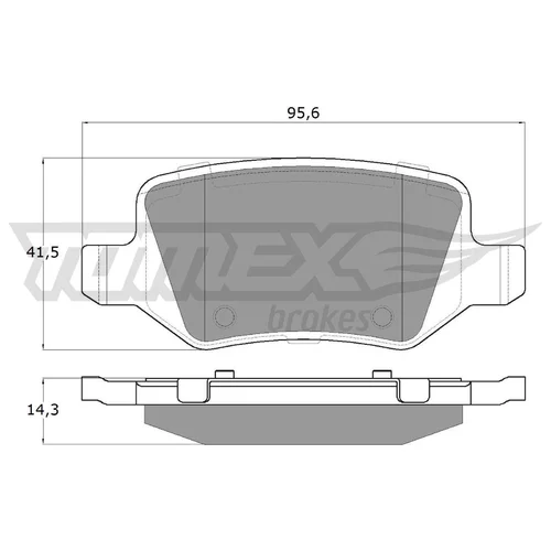 Sada brzdových platničiek kotúčovej brzdy TOMEX Brakes TX 12-90