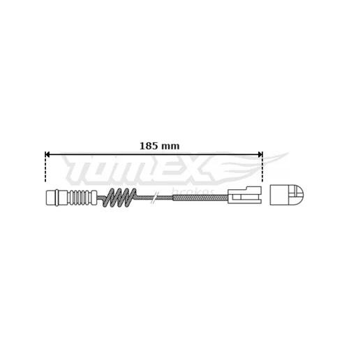 Výstražný kontakt opotrebenia brzdového obloženia TOMEX Brakes TX 30-54