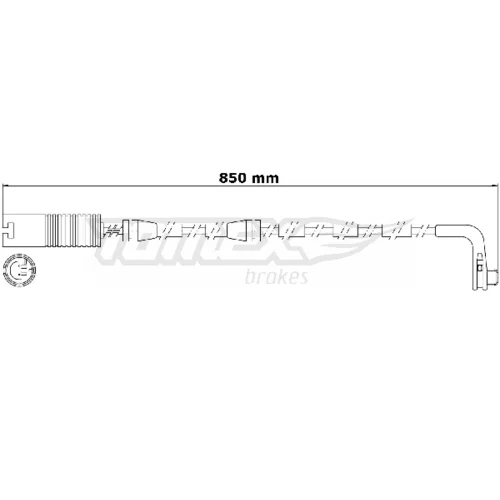 Výstražný kontakt opotrebenia brzdového obloženia TOMEX Brakes TX 30-80