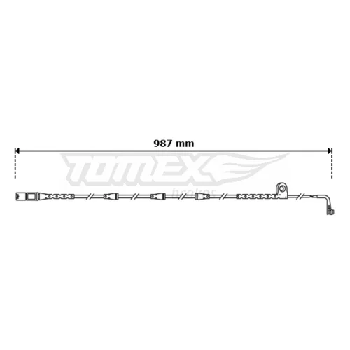 Výstražný kontakt opotrebenia brzdového obloženia TOMEX Brakes TX 30-81