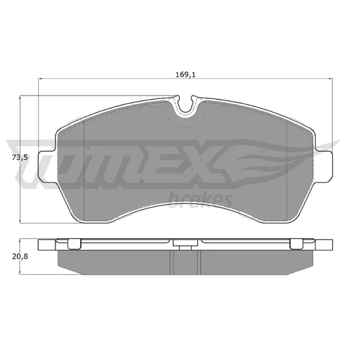 Sada brzdových platničiek kotúčovej brzdy TOMEX Brakes TX 14-24