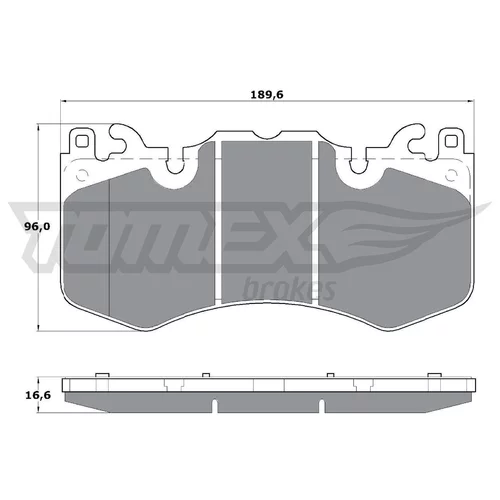 Sada brzdových platničiek kotúčovej brzdy TOMEX Brakes TX 17-07