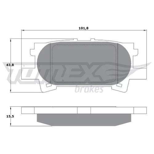 Sada brzdových platničiek kotúčovej brzdy TOMEX Brakes TX 17-64