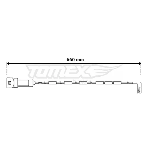 Výstražný kontakt opotrebenia brzdového obloženia TOMEX Brakes TX 30-93