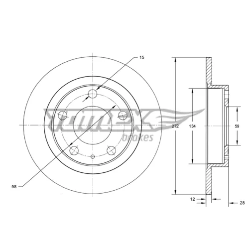 Brzdový kotúč TOMEX Brakes TX 73-65