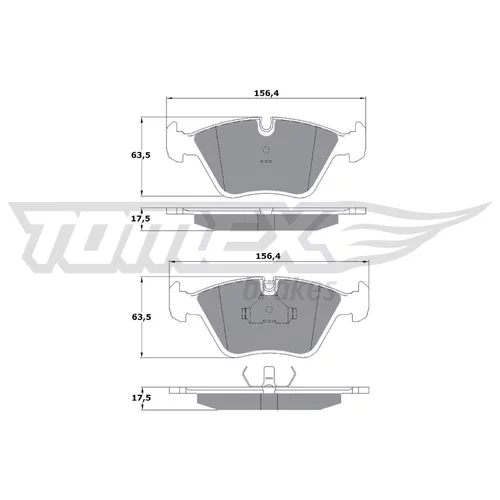 Sada brzdových platničiek kotúčovej brzdy TOMEX Brakes TX 10-692