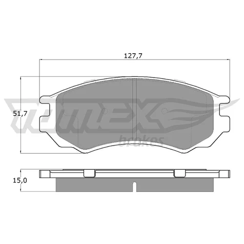 Sada brzdových platničiek kotúčovej brzdy TOMEX Brakes TX 12-02