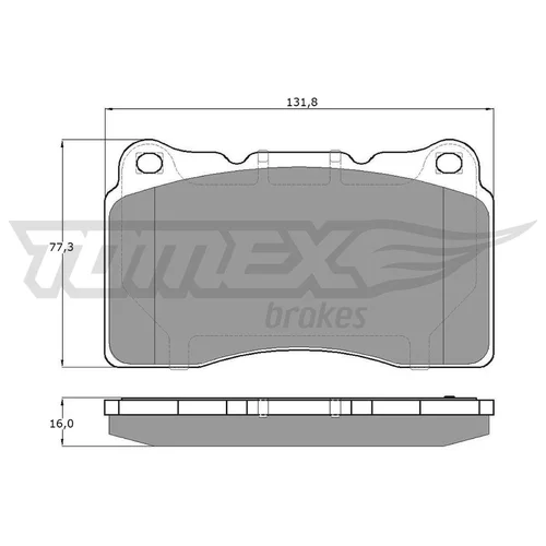 Sada brzdových platničiek kotúčovej brzdy TOMEX Brakes TX 17-961