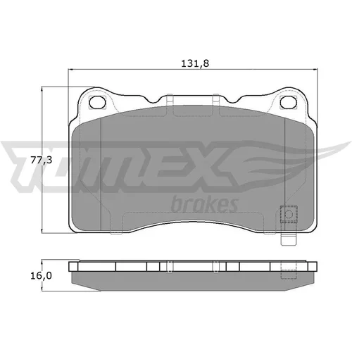 Sada brzdových platničiek kotúčovej brzdy TOMEX Brakes TX 17-962