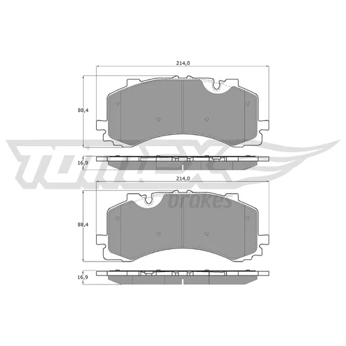 Sada brzdových platničiek kotúčovej brzdy TOMEX Brakes TX 19-41
