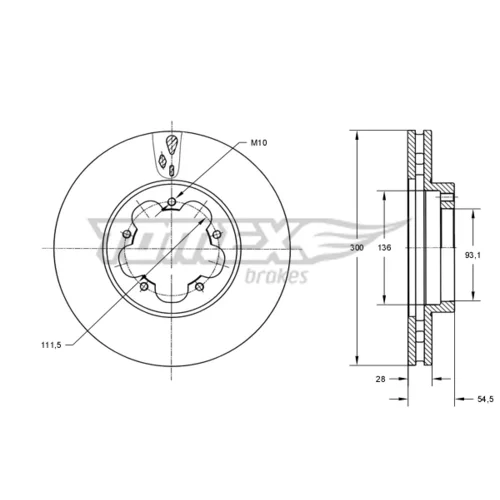 Brzdový kotúč TOMEX Brakes TX 72-13