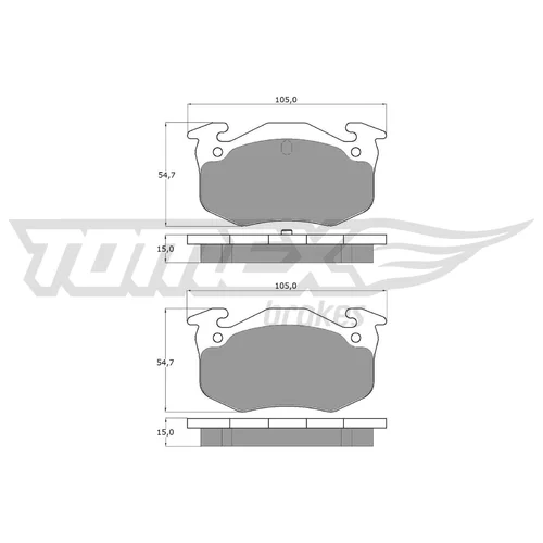 Sada brzdových platničiek kotúčovej brzdy TOMEX Brakes TX 10-501